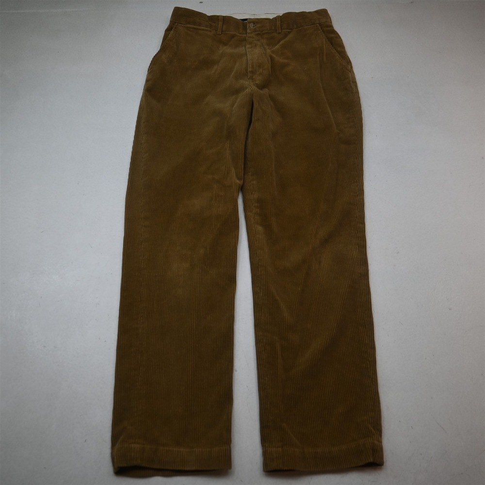 Polo Ralph Lauren 32x32 Beige Khaki Wide Wale Corduroy Classic Dress Mens Pants